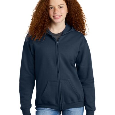 Youth Heavy Blend  Full Zip Hooded Sweatshirt Thumbnail