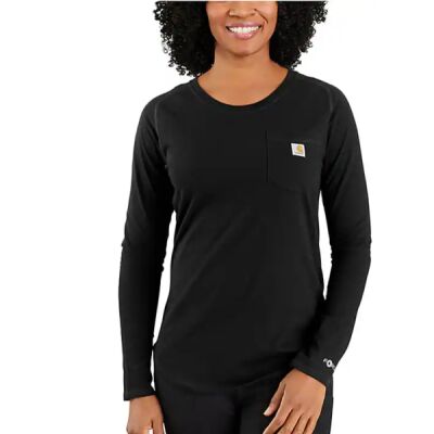 Women's Force® Relaxed Fit Midweight Long-Sleeve Pocket T-Shirt Thumbnail