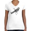 Women's Fine Jersey V-Neck Tee Thumbnail