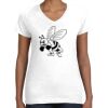 Women's Fine Jersey V-Neck Tee Thumbnail