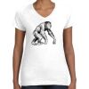 Women's Fine Jersey V-Neck Tee Thumbnail