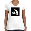 Women's Fine Jersey V-Neck Tee Thumbnail