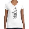 Women's Fine Jersey V-Neck Tee Thumbnail