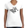 Women's Fine Jersey V-Neck Tee Thumbnail