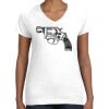 Women's Fine Jersey V-Neck Tee Thumbnail