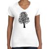 Women's Fine Jersey V-Neck Tee Thumbnail