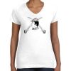 Women's Fine Jersey V-Neck Tee Thumbnail