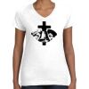 Women's Fine Jersey V-Neck Tee Thumbnail