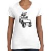 Women's Fine Jersey V-Neck Tee Thumbnail